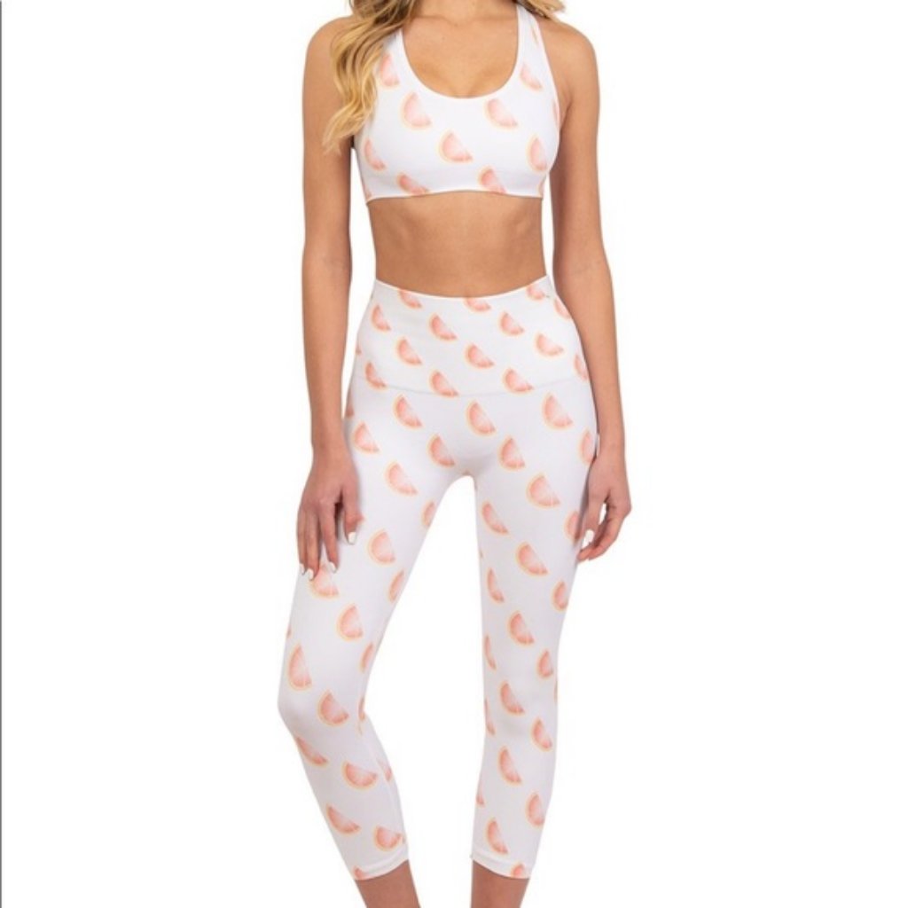 Morgan Stewart Grapefruit Sports Bra Legging Set S